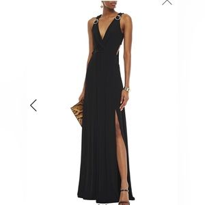 Just Cavalli black gown with silver snake hardware, worn once